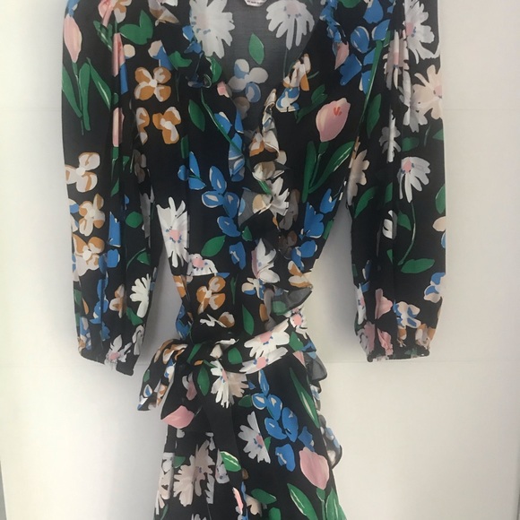KATE SPADE MEADOW WRAP DRESS XS - Picture 5 of 10